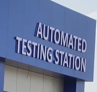 Automated Testing Station: 3D facade letters